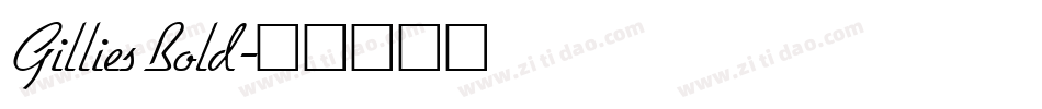 Gillies Bold字体转换